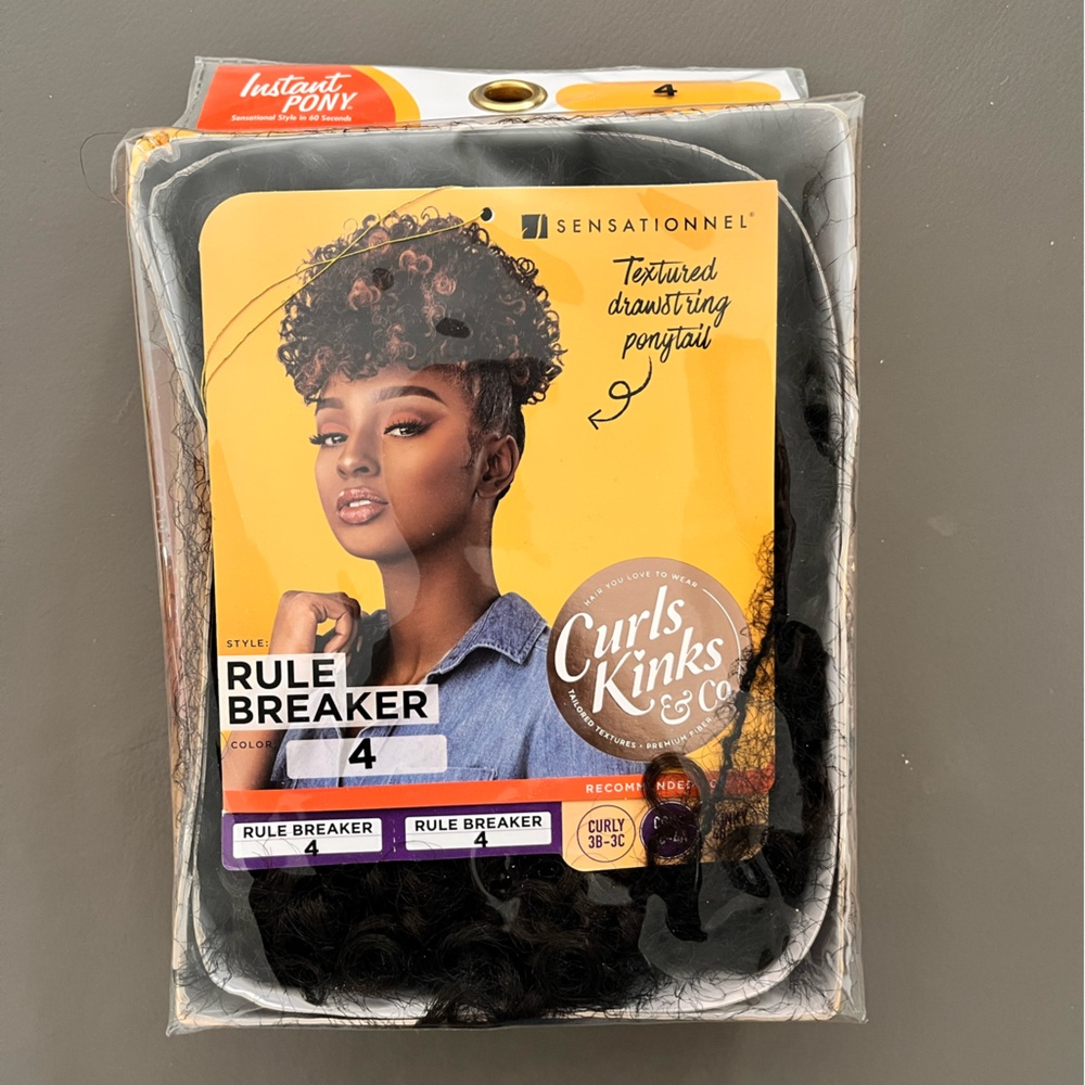 2/$20 - Curly Dark Brown Synthetic Drawstring Instant Ponytail/Effortless Style